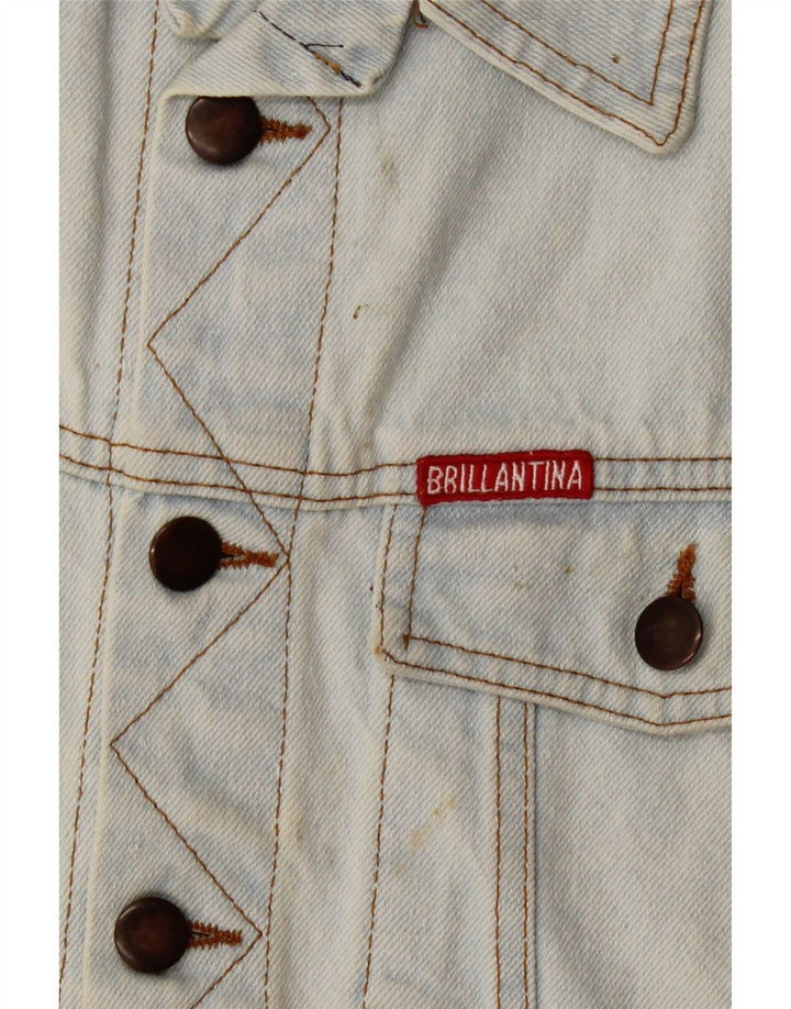 VINTAGE Womens Denim Gilet UK 14 Medium Blue Cotton Vintage Vintage and Second-Hand Vintage from Messina Hembry 