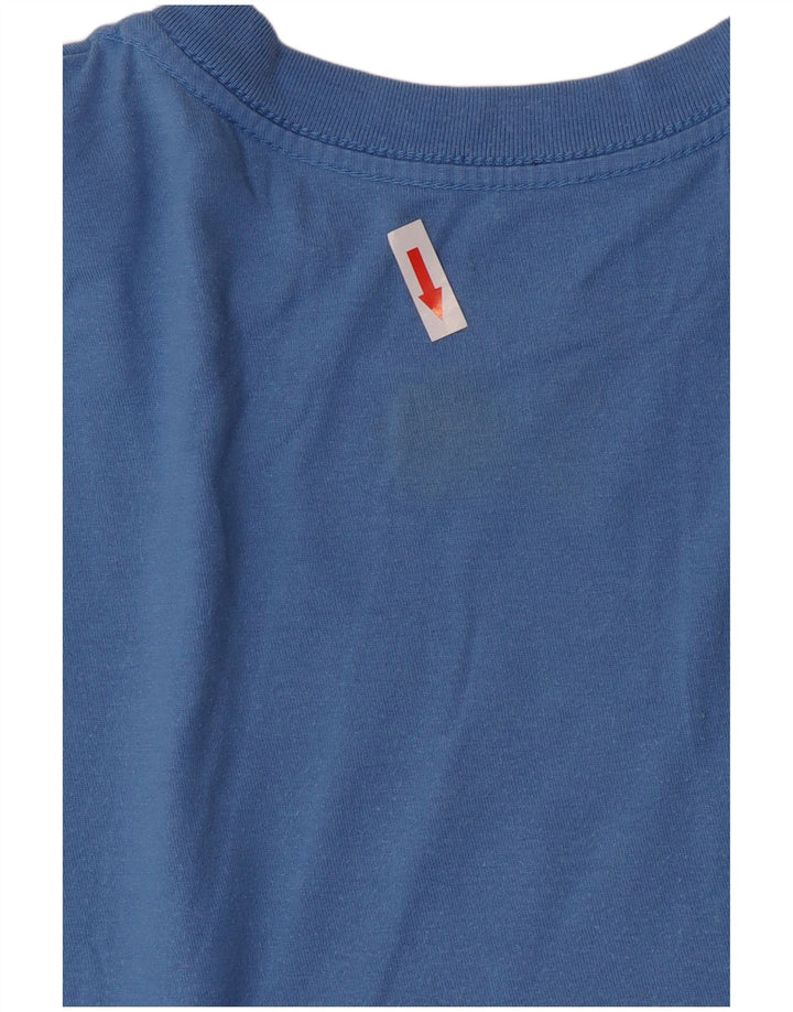 T-shirt grafica Nike da uomo con vestibilità standard, top in cotone blu medio