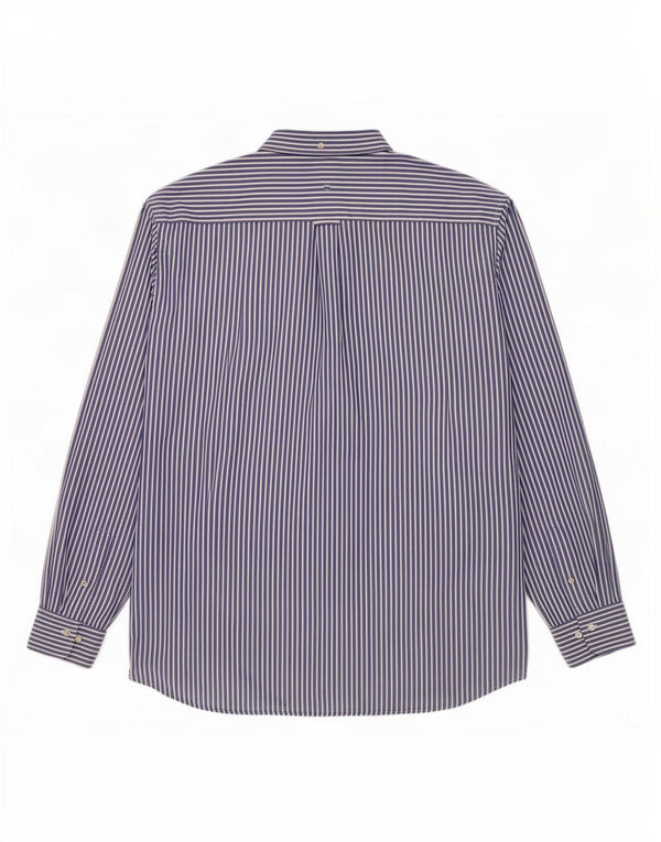 Camicia da uomo Gant taglia 49/50 19 3/4 4XL cotone gessato blu