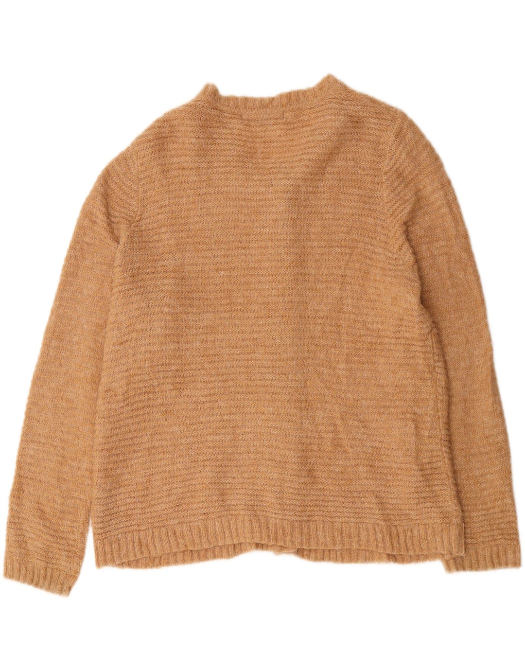 Maglione cardigan da donna Marks & Spencer UK 18 XL Poliammide a righe beige