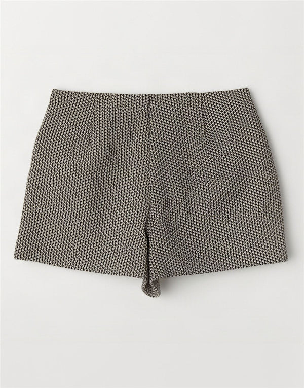 Pantaloni caldi a vita alta da donna Zara grandi W30 beige geometrici