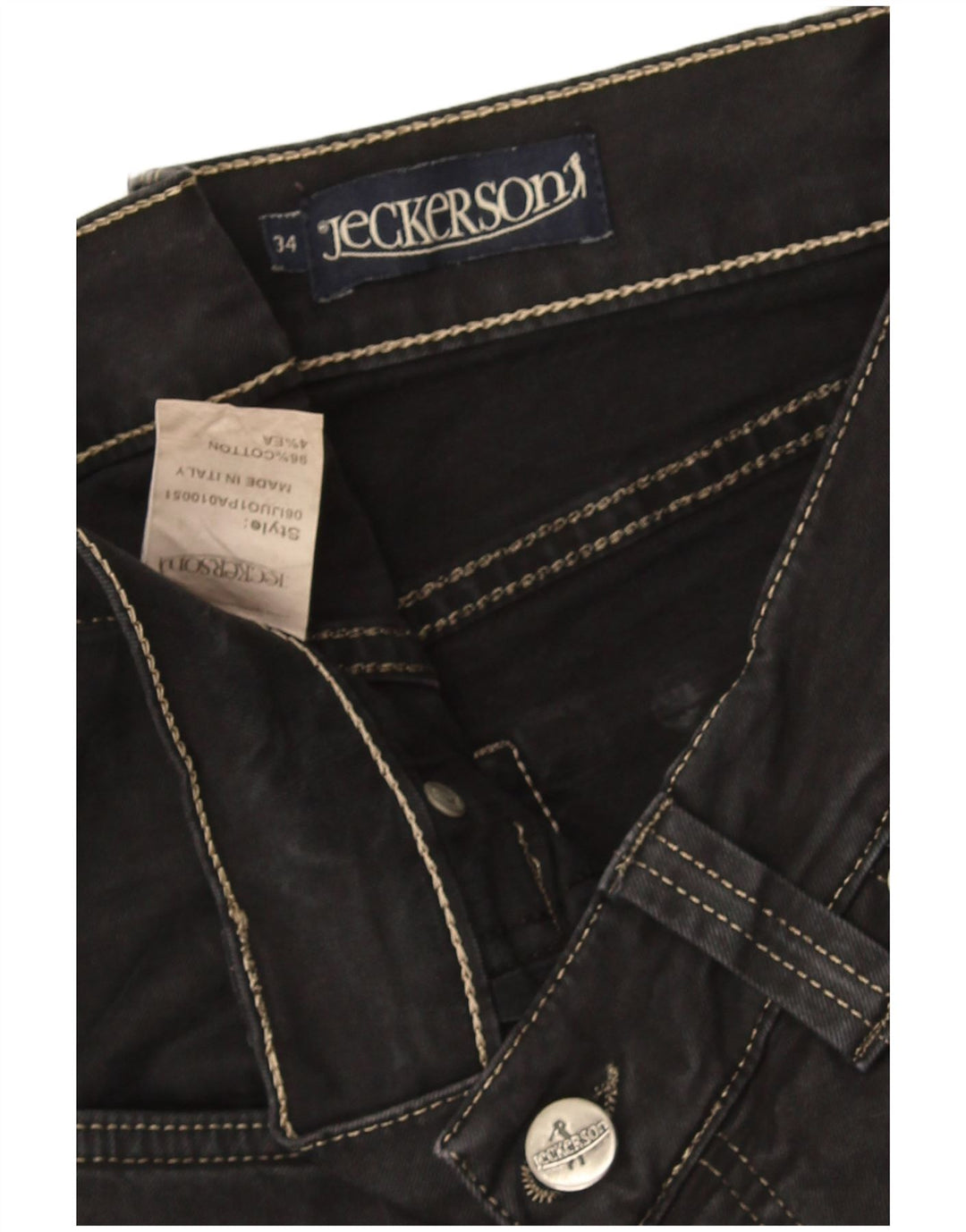 Jeans dritti da uomo Jeckerson W34 L34 cotone grigio