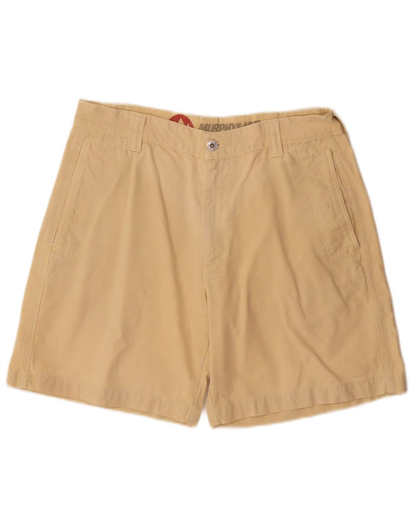 Pantaloncini chino da uomo Murphy & Nye W34 grandi in cotone beige