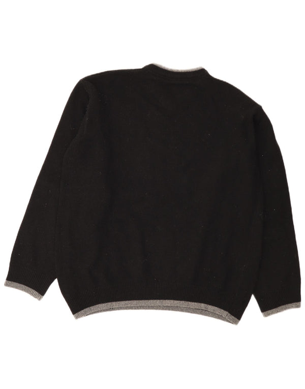 Maglione Lee da uomo con scollo a V 2XL in lana a righe nere