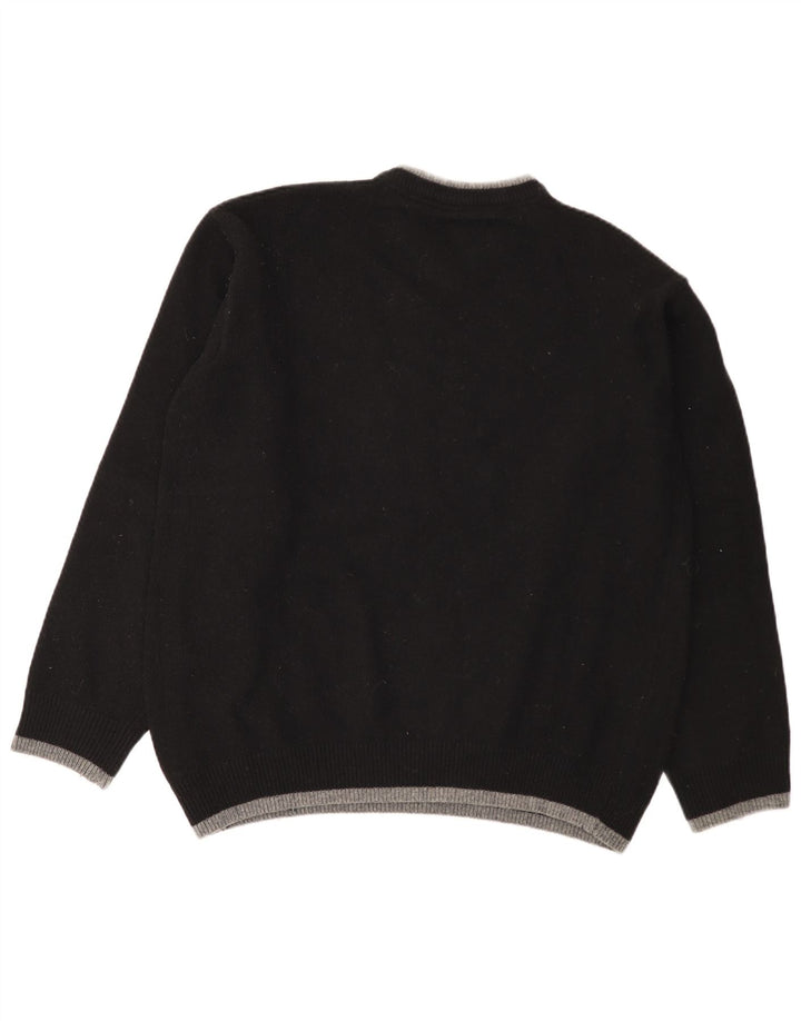 Maglione Lee da uomo con scollo a V 2XL in lana a righe nere