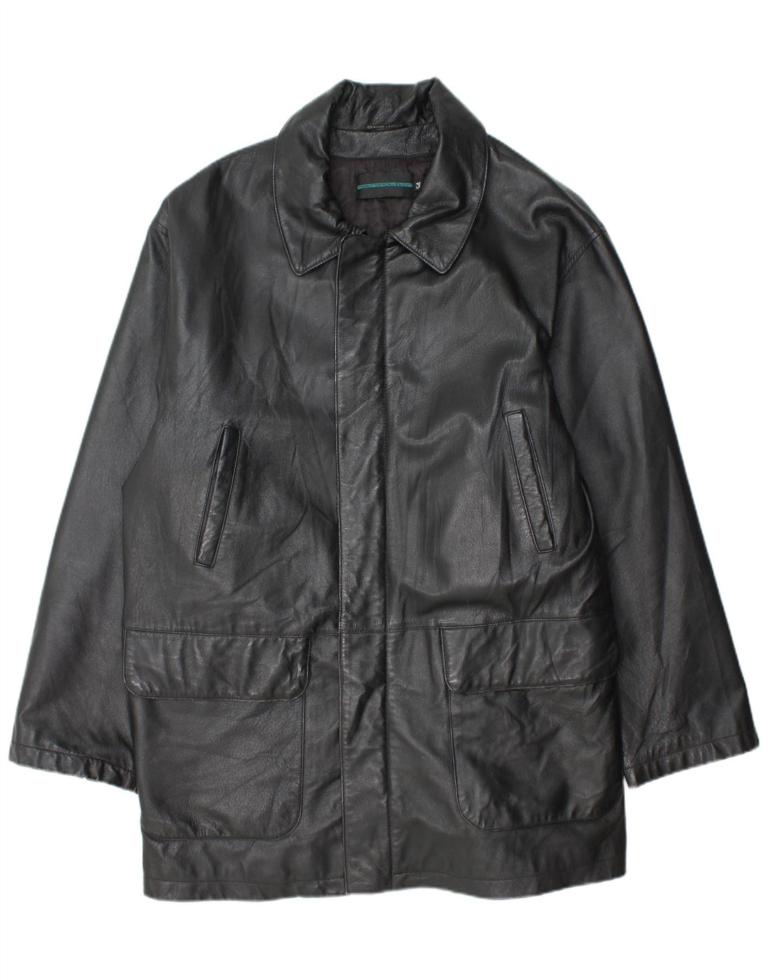 Giacca in pelle da uomo Metropolitan EU 54 2XL Pelle nera