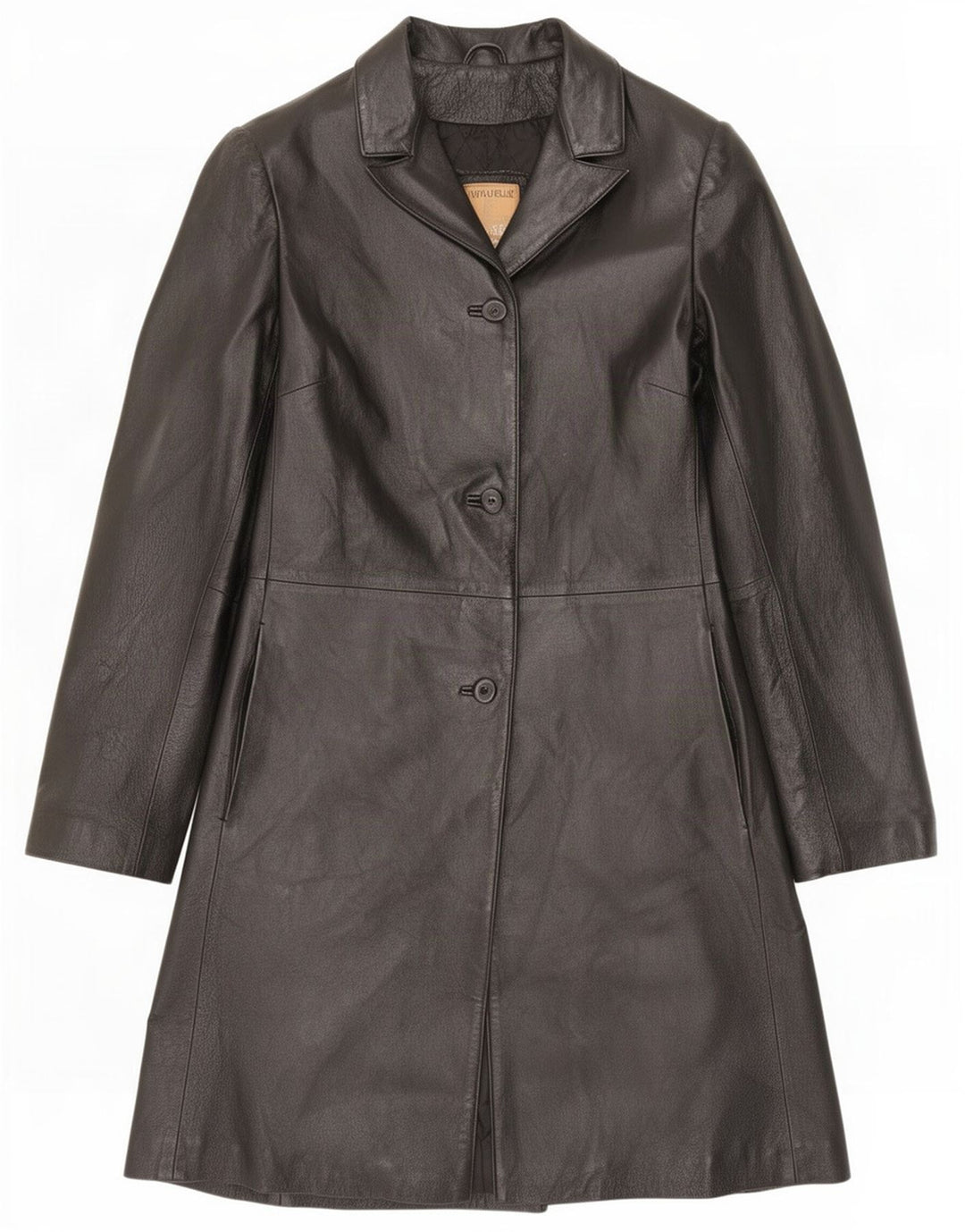 Conbipel Cappotto in pelle da donna IT 42 Medio Nero Classico