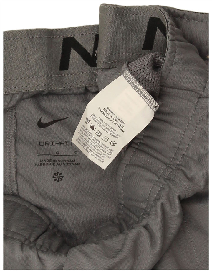 Pantaloni da tuta Nike Dri Fit da uomo, pantaloni da jogging, grandi, in poliestere grigio