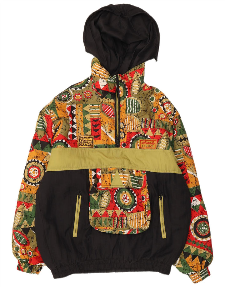Giacca anorak con cappuccio da donna Ninety Eight UK 18 XL multicolore geometrica