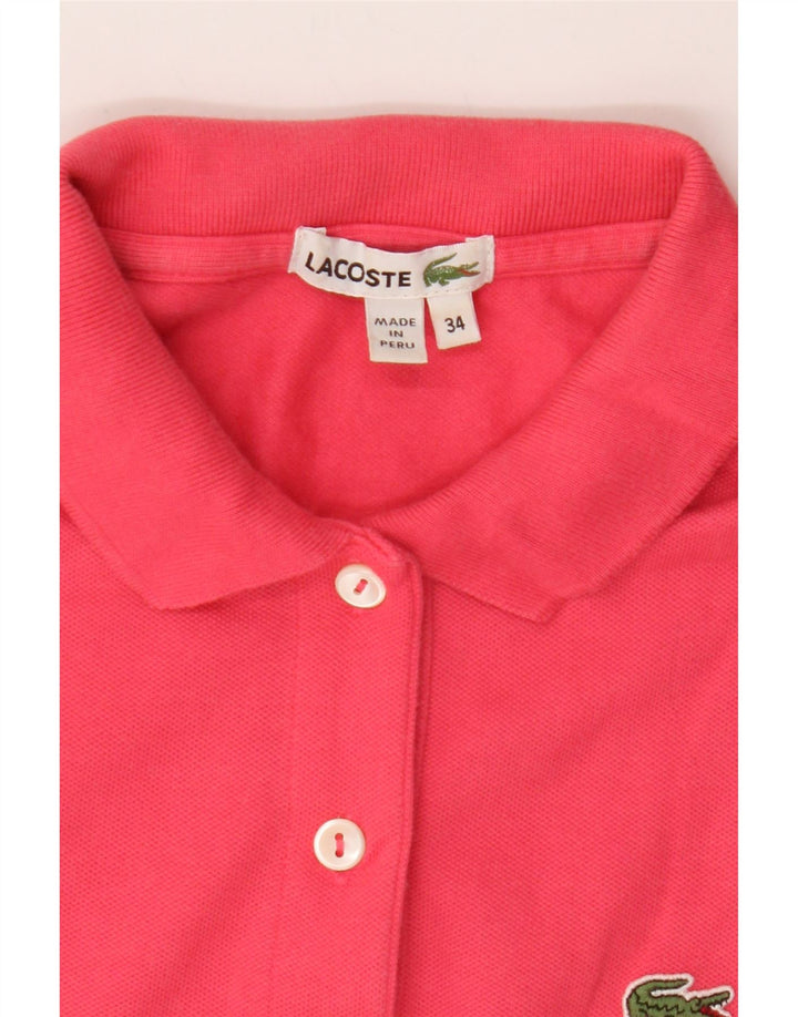 LACOSTE Womens Polo Shirt Size 34 Small Pink Cotton Vintage Lacoste and Second-Hand Lacoste from Messina Hembry 