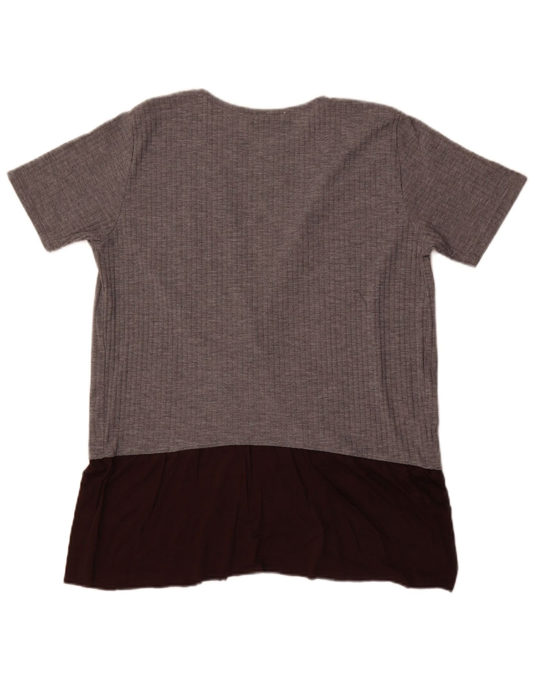 Top in camicetta da donna Zara UK 16 grande grigio color block