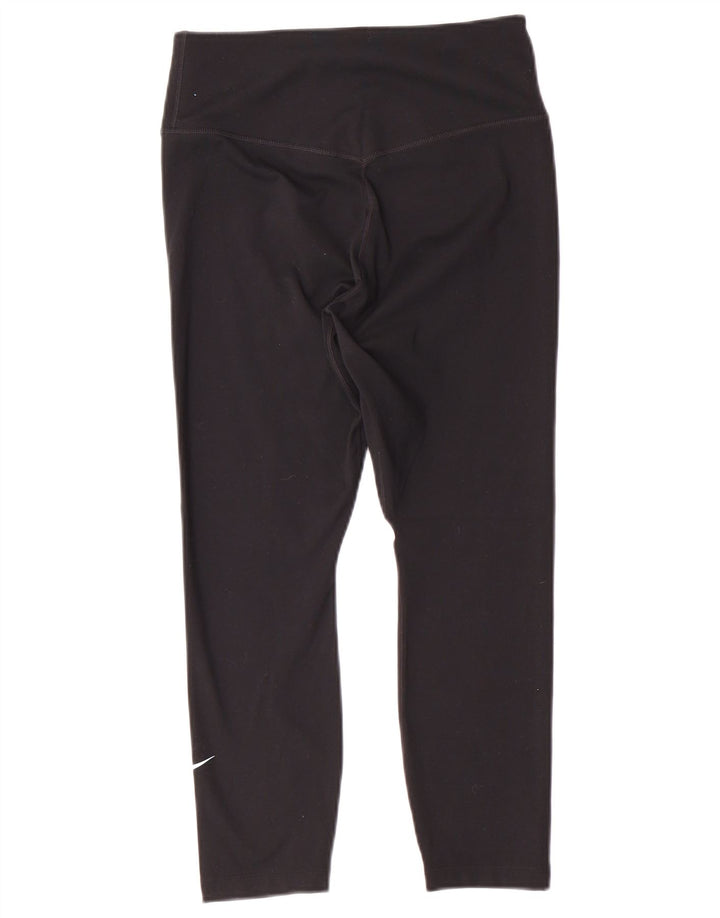 Leggings Capri Dri Fit da donna NIKE UK 8 piccoli poliestere nero