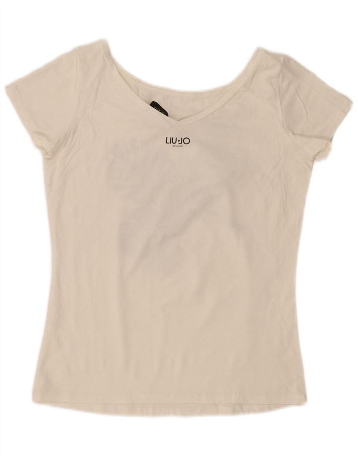 T-shirt grafica da donna Liu Jo Top UK 14 Medium White