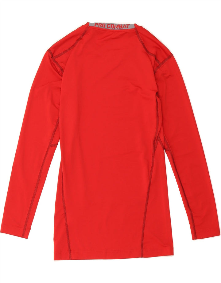 NIKE Mens Dri Fit Top Long Sleeve Small Red Polyester Vintage Nike and Second-Hand Nike from Messina Hembry 