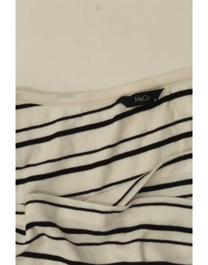 Canotta da donna M&Co UK 16 grande a righe bianche