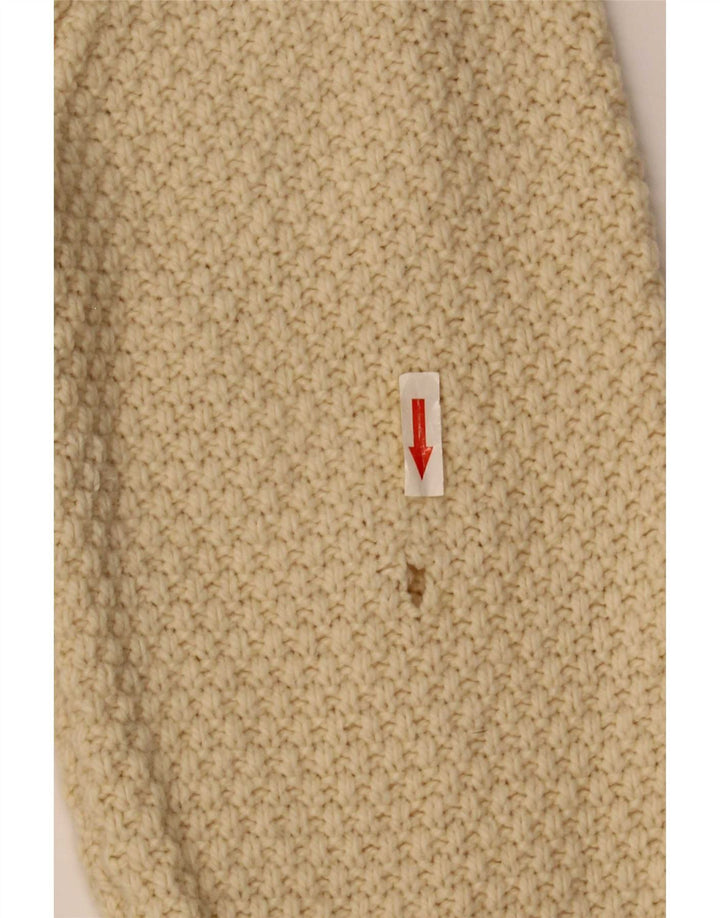 Maglione maglione girocollo da uomo Marks & Spencer grande lana d'agnello beige