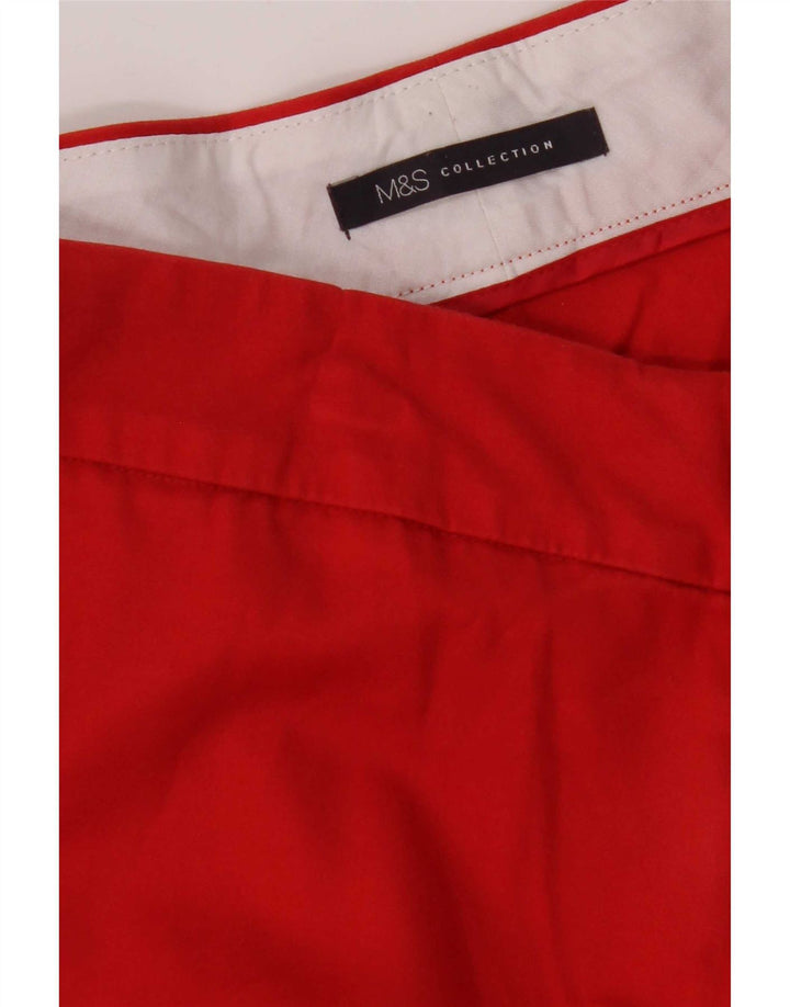 Pantaloni Capri dritti da donna Marks & Spencer W34 L22 Rossi