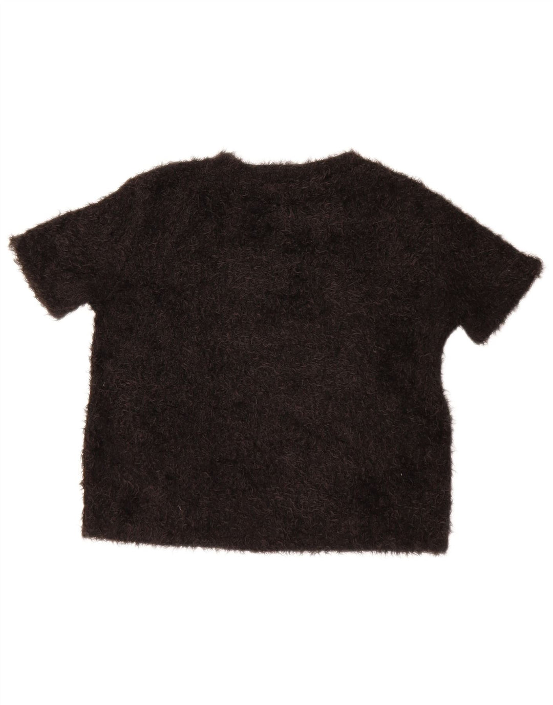 Top corto in camicetta corta da donna Zara UK 14 poliestere nero medio