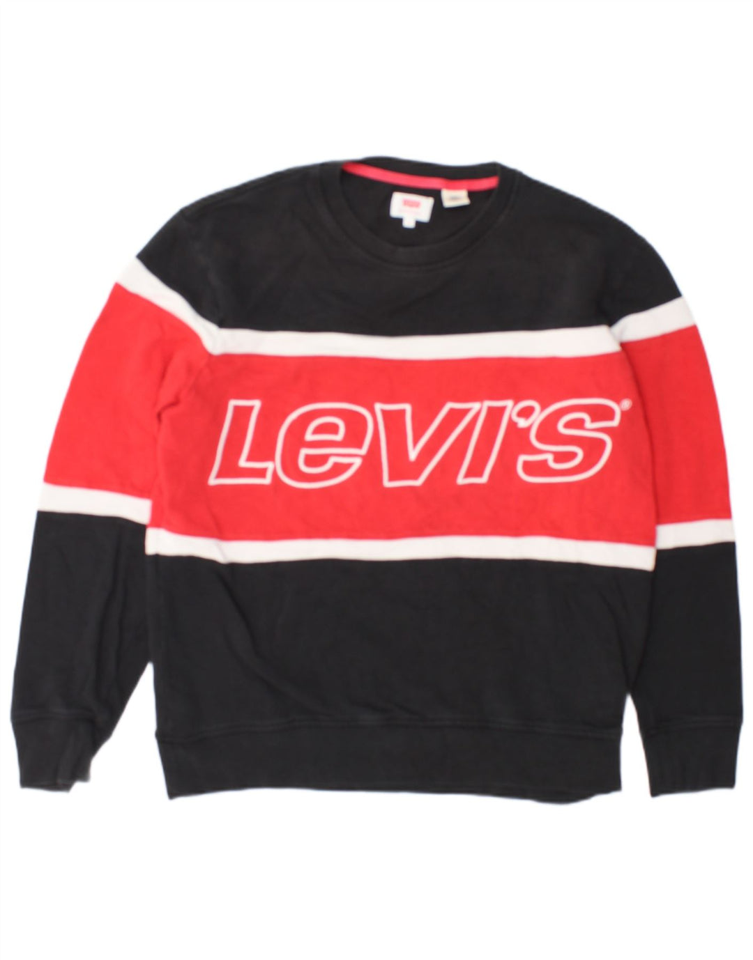 Levi's Felpa grafica da uomo in cotone color block medio nero