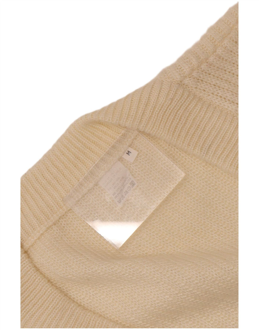 Maglione cardigan da uomo vintage medio bianco Fair Isle