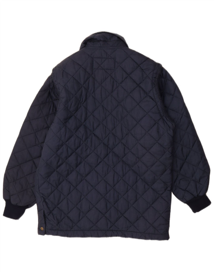 PROGETTO EUROPEO Giacca trapuntata da uomo UK 34 XS Blu navy