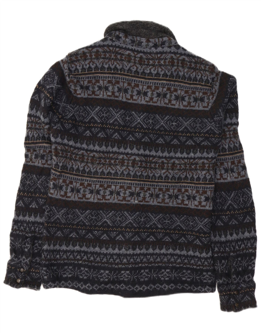 Camicia Zara per ragazzi, 15-16 anni, medio, blu navy, acrilico Fair Isle
