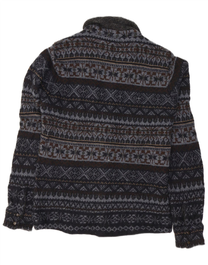 Camicia Zara per ragazzi, 15-16 anni, medio, blu navy, acrilico Fair Isle