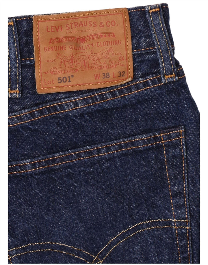 LEVI'S Mens 501 Straight Jeans W38 L25 Blue