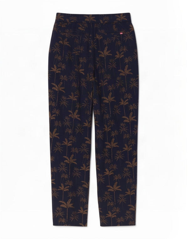 Pantaloni casual affusolati da donna Boden UK 8 piccoli W26 L25 blu navy floreale