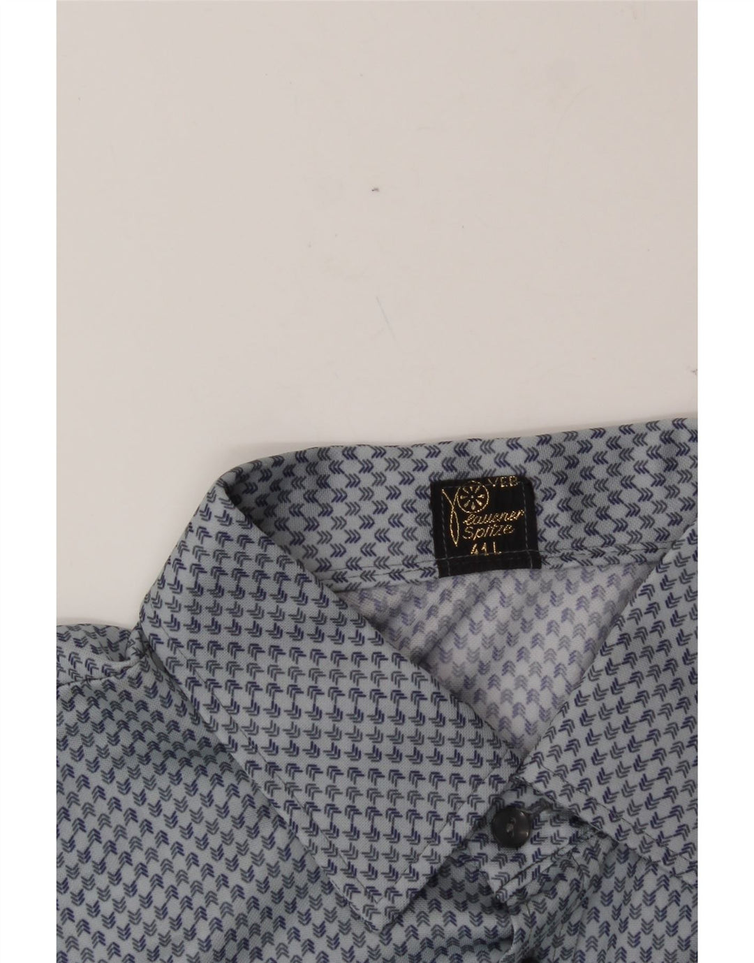 VINTAGE Mens Abstract Pattern Shirt Size 41 Large Blue Vintage Vintage and Second-Hand Vintage from Messina Hembry 