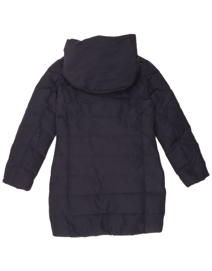 Cappotto imbottito con cappuccio per bambina Armani Junior 13-14 anni in poliestere blu navy