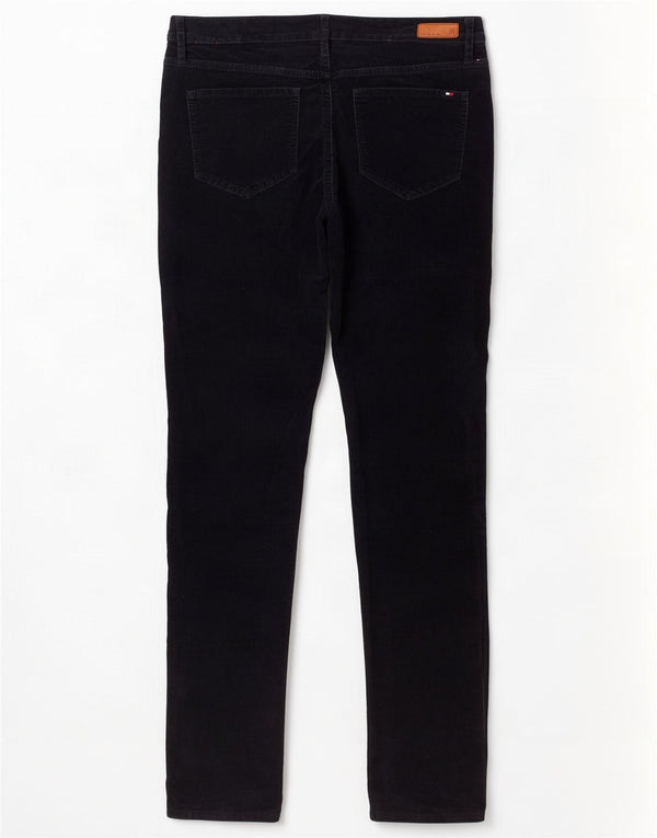Tommy Hilfiger Womens Slim Fit Corduroy Trousers US 6 W28 L31 Navy Blue