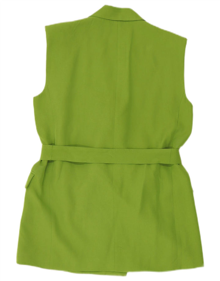 Giacca blazer doppiopetto senza maniche da donna Zara UK 14 verde medio