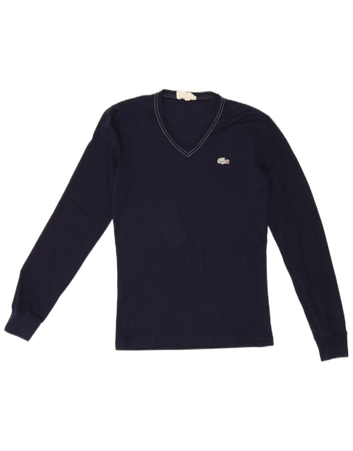 Top Lacoste da uomo a maniche lunghe taglia 1 2XS lana blu navy