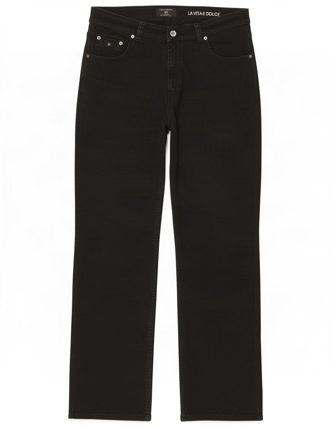 Jeans dritti da uomo Carlo Colucci W34 L32 cotone nero