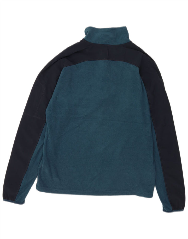 Maglione in pile da uomo con zip e collo The North Face piccolo blu in poliestere color block