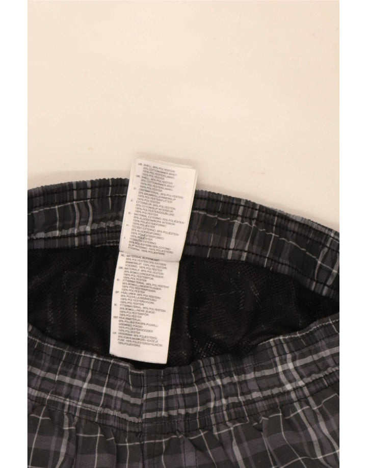 Pantaloncini sportivi da uomo Adidas XS in poliestere a quadri grigi