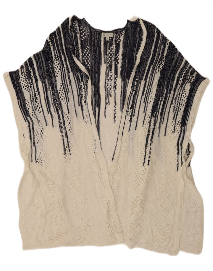 Maglione cardigan lungo oversize da donna Marks & Spencer UK 18 XL Bianco