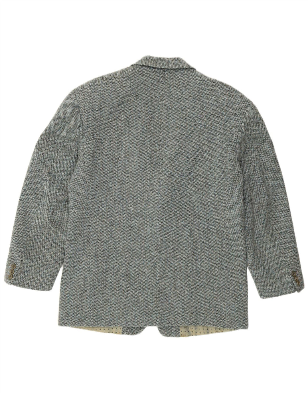 Giacca blazer da uomo a 2 bottoni HUGO BOSS IT 52 XL blu a spina di pesce in lana vergine