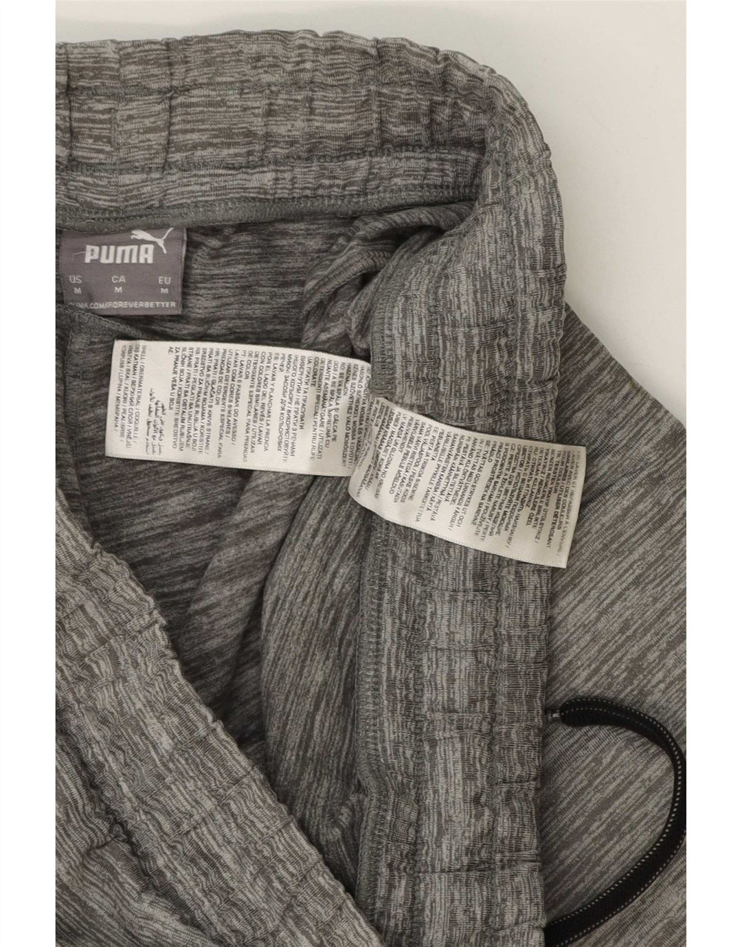 Pantaloni da tuta da donna Puma UK 12 Poliestere screziato grigio medio