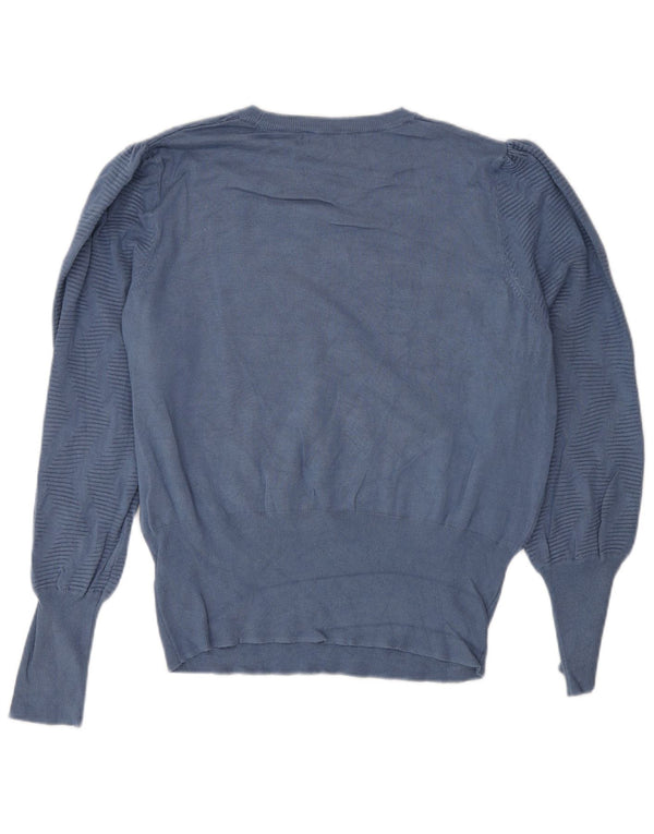 Maglione maglione girocollo da donna Marks & Spencer UK 16 grande blu