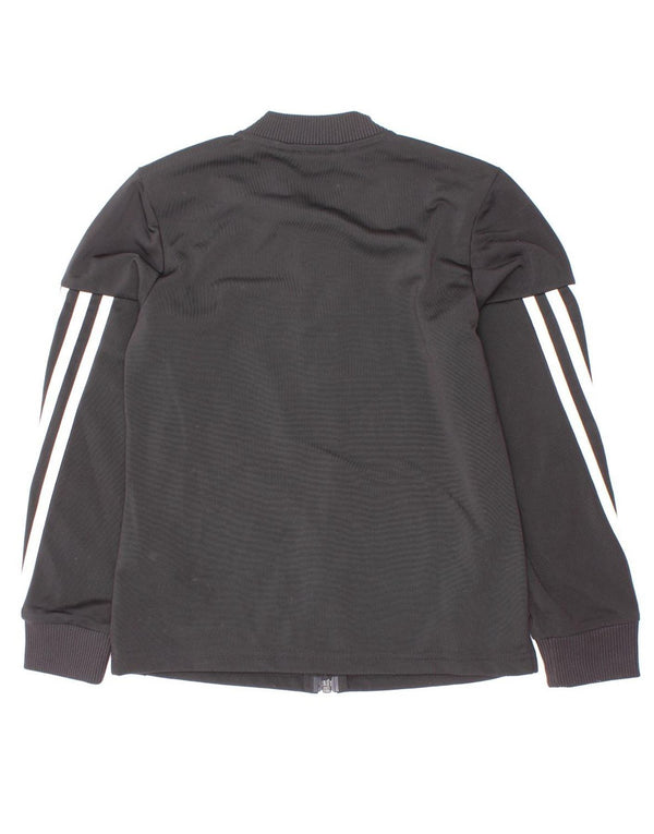 Giacca Top Tuta Adidas Bambina 7-8 Anni Poliestere Gessato Nero