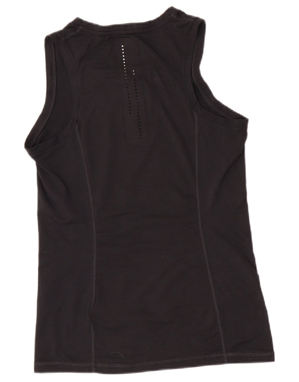 Canotta grafica Nike Dri Fit da donna UK 12 medio nero poliestere