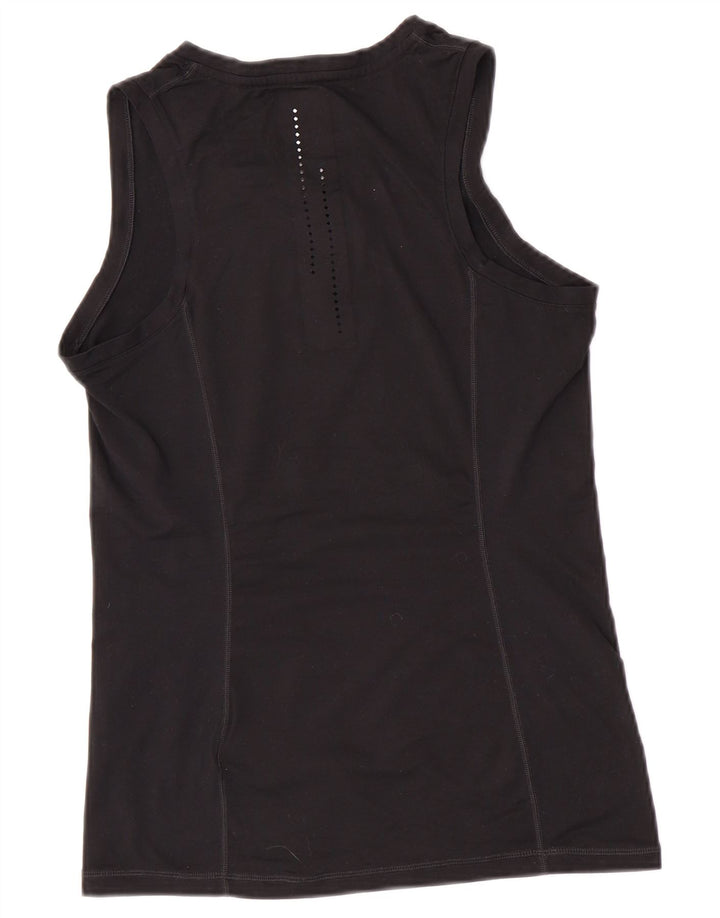 Canotta grafica Nike Dri Fit da donna UK 12 medio nero poliestere