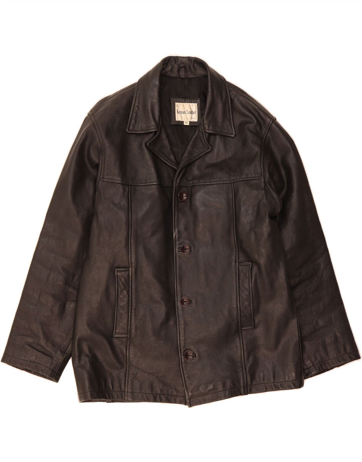 KEENAN Mens Leather Jacket UK 38 Medium Black Leather Vintage Keenan and Second-Hand Keenan from Messina Hembry 