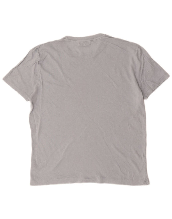T-shirt Zara da uomo Top in cotone grigio medio