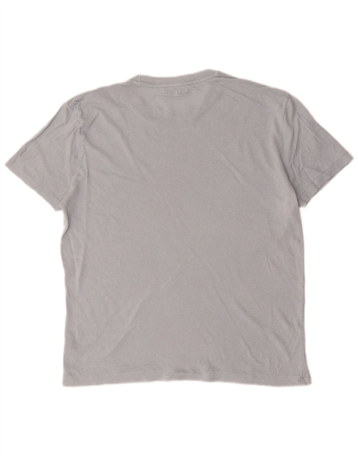T-shirt Zara da uomo Top in cotone grigio medio