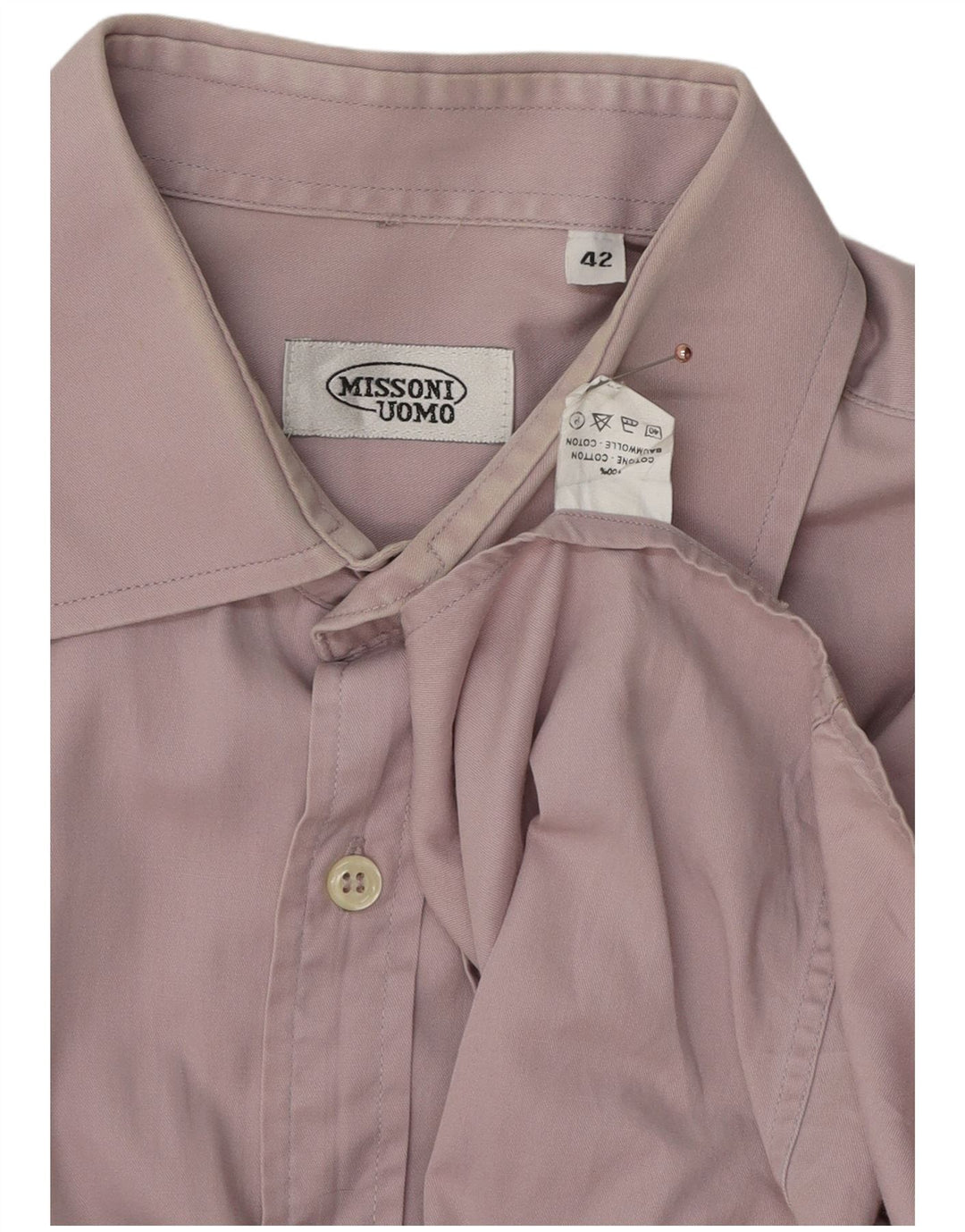 Camicia da uomo Missoni taglia 42 grande cotone viola
