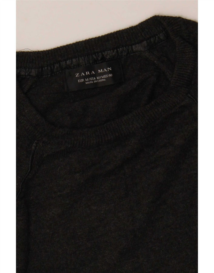 Maglione maglione girocollo da uomo Zara grigio medio