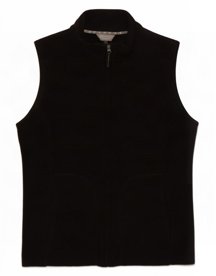 Gilet in pile da donna Marks & Spencer UK 10 piccolo poliestere nero